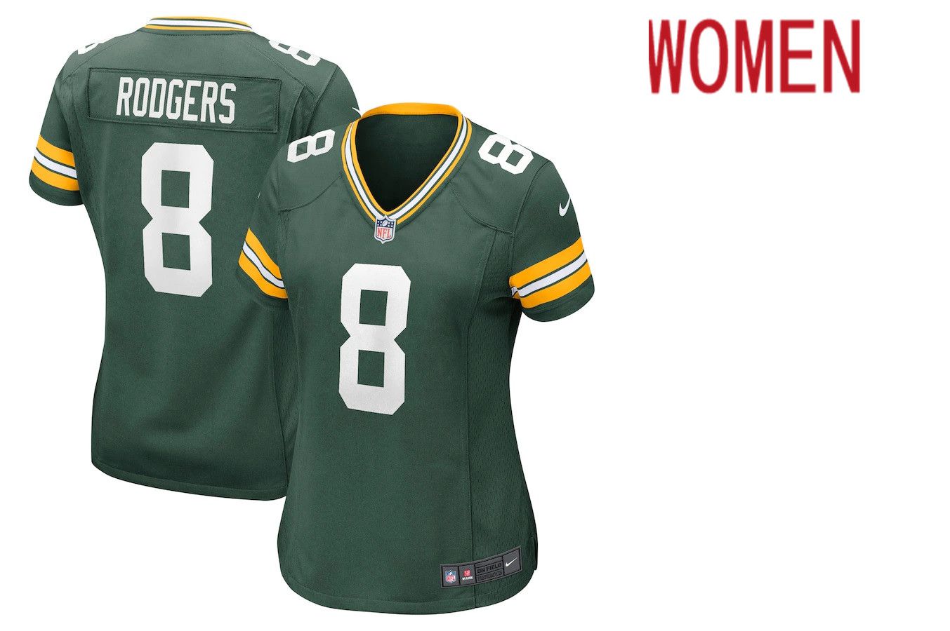 Women Green Bay Packers #8 Amari Rodgers Green Nike Game NFL Jersey->women nfl jersey->Women Jersey